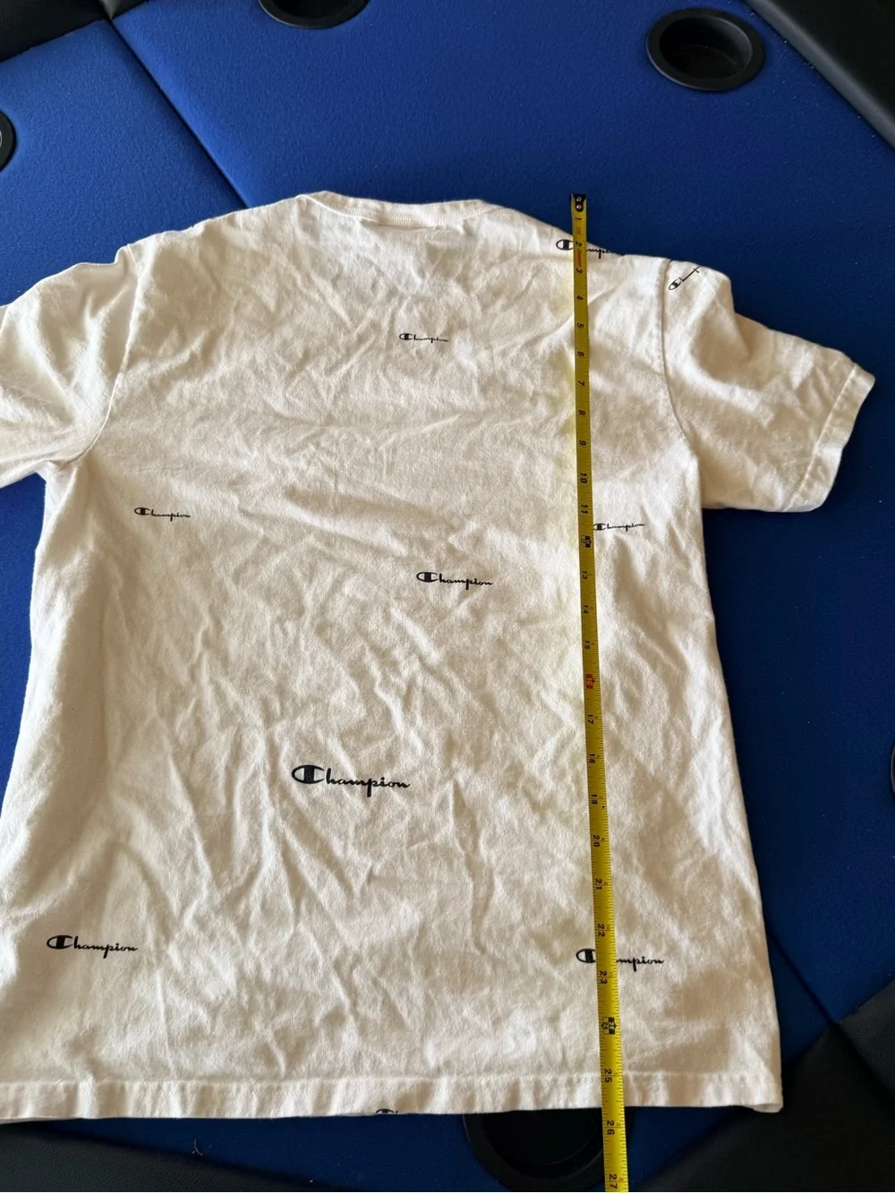 Champion White Short Sleeve Tee with Mini Logo Print - Picture 2 of 4